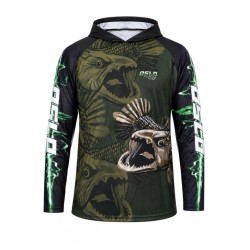 Balıkçı Kapüşonlu T-ShirtOslo Performans Green Bear