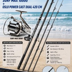 3 Parca Dual Uc Surf Casting Olta Kamış Seti
