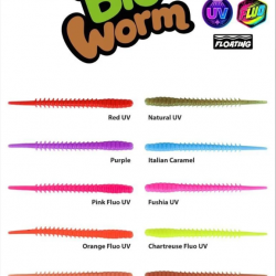 Fujin Bio Worm 6cm Floating Sıvılı Kokulu LRF Silikonu Purple