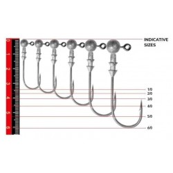 Nomura NM90007030 Round Jig Head 3lü Paket İğne:3/0no 7gr