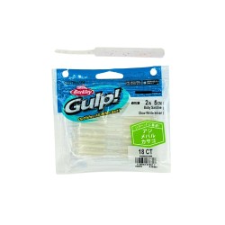 Berkley Gulp Baby Sardine Sahte Yemi-GLOW WHİTE SİLVER-5 CM 18 Lİ