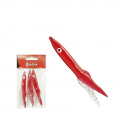 Captain 3580 Octopus Glitter 8cm Sübye 3lü Paket Suni Yem-KıRMıZı-