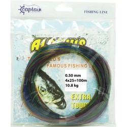 Captain Alpinus Poşet Misina 4x25 Bağlantılı 100mt Ebruli