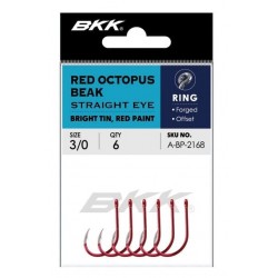 BKK Red Octopus Beak Straight Eye Olta İğnesi