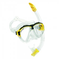 Cressi Matrix Maske Gamma Şnorkel Seti-CLEAR-YELLOW-