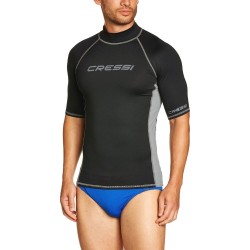 Cressi Rash Guard Man Kısa Kollu T-Shirt-BLACK-GREY-NO:2 - S