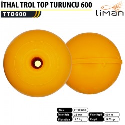 Liman İthal Trol Topu Turuncu 600 m