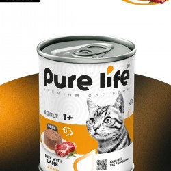 PURELİFE PATE KUZU ETLİ YETİŞKİN KEDİ KONSERVE MAMA 400GR