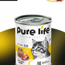 PURELİFE PATE KUZULU YAVRU KEDİ KONSERVE MAMA 400GR