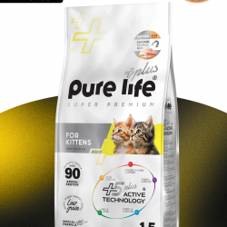 PURELİFE PLUS TAVUKLU YAVRU KEDİ MAMASI 1.5KG