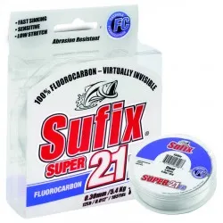 Sufix Süper 21 Fluorocarbon Misina-CLEAR-0.25MM - 100MT - 5.9KG